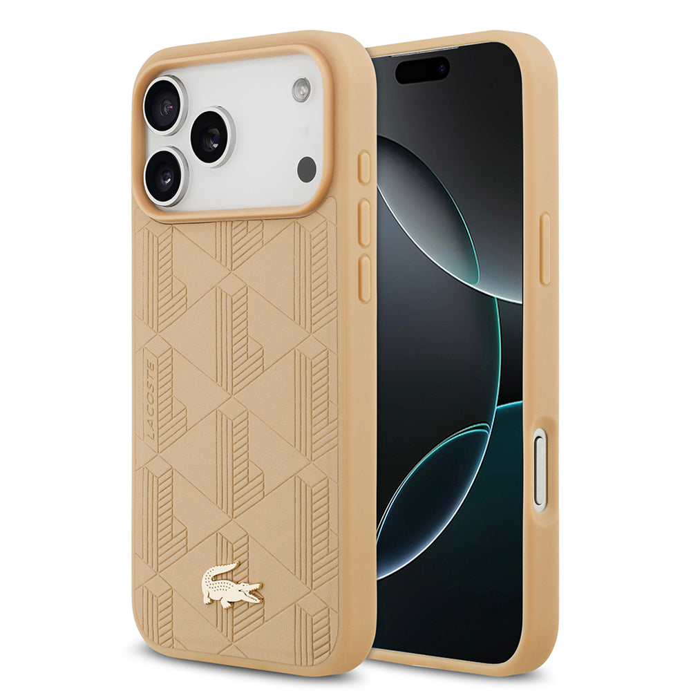 Lacoste iPhone 17 Pro Max Orjinal Lisanslı M-safe Şarj Özellikli PU Deri Tasarımlı Karışık Monogram Desenli Kılıf Lacoste iPhone 17 Pro Max Orjinal Lisanslı M-safe Şarj Özellikli PU Deri Tasarımlı Karışık Monogram Desenli Kılıf